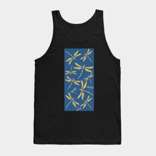 Dragonflies on a blue background Tank Top